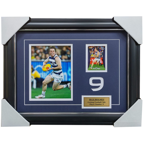 Max Holmes Geelong Signed Card Collage - 7519