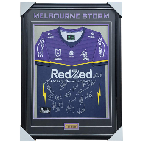 Melbourne Storm Football Club 2025 NRL Team Signed Guernsey - 7094