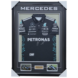 Mercedes AMG George Russell & Kimi Antonelli Signed Jersey Framed - 7505