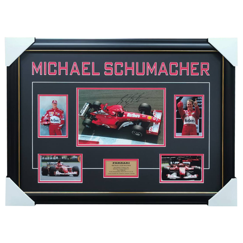 Michael Schumacher Ferrari Signed Photo Collage Framed - 3963
