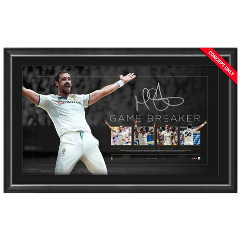 Mitchell Starc Signed Lithograph Framed - 7192