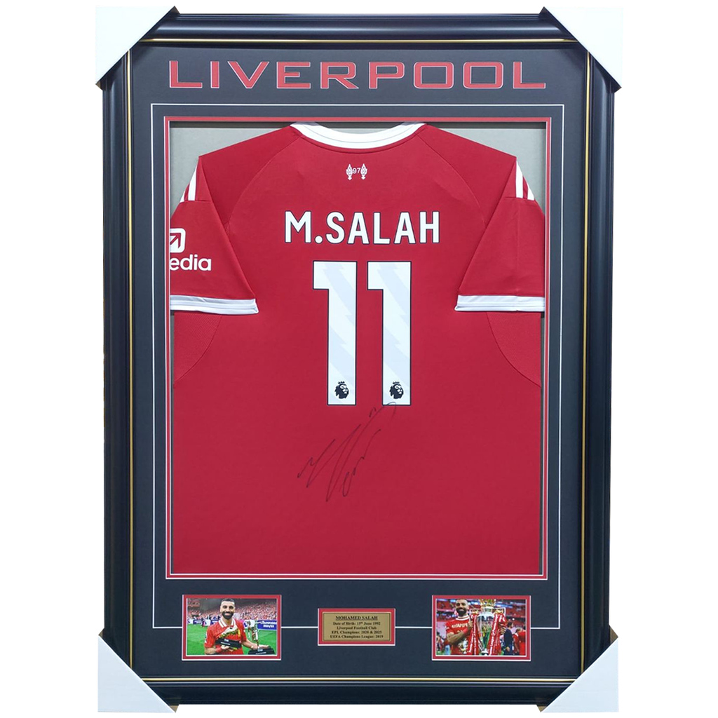 Mo Salah Liverpool Jersey Framed EPL 100% Authentic - 3466