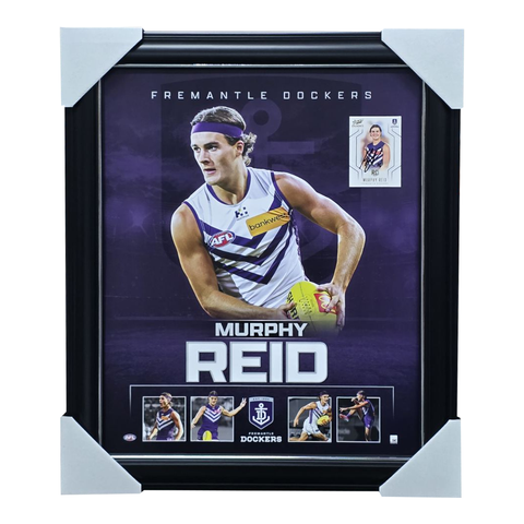 Murphy Reid Fremantle Dockers Official AFL Player Print Framed + Signed Card - 7518