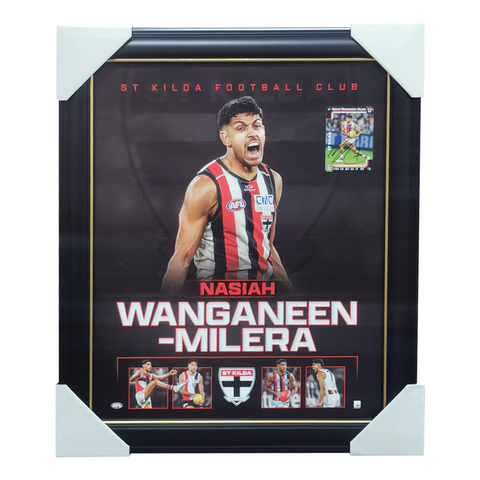 Nasiah Wanganeen-Milera St Kilda Official Licensed AFL Print Framed + Signed Card - 7246