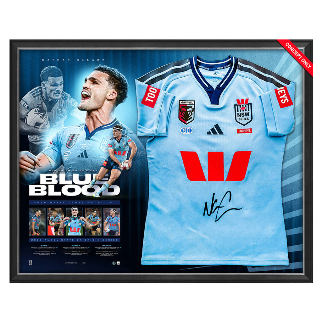 Nathan Cleary 2026 New South Wales Signed Jersey Display Framed - 7568