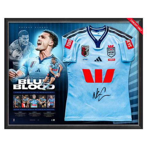 Nathan Cleary 2026 New South Wales Signed Jersey Display Framed - 7568