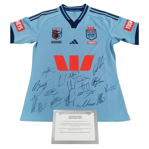 New South Wales 2025 Official State of Origin Team Signed Jersey - 7226