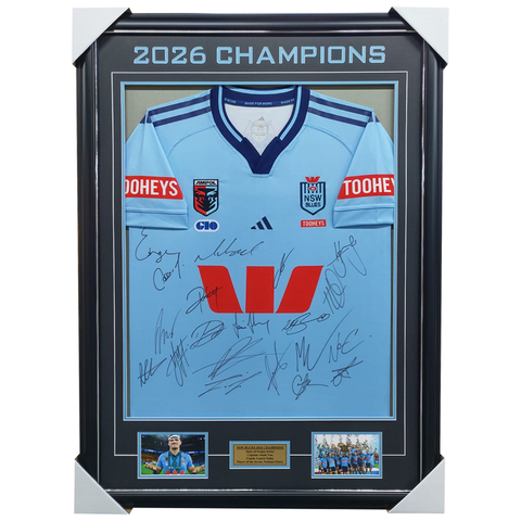 New South Wales 2026 Signed Champions Team Jersey Framed - 7609