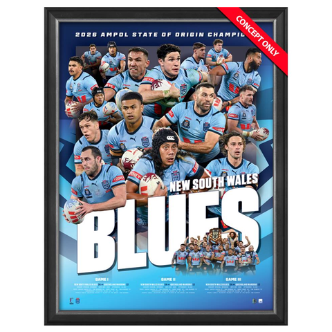 New South Wales 2026 State of Origin Champions Official Sportsprint Framed - 7566