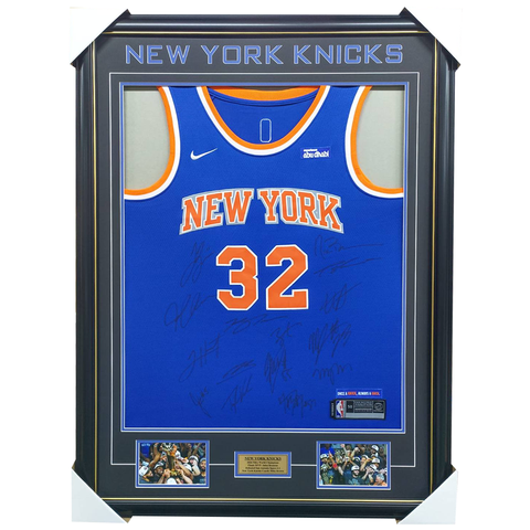 New York Knicks 2026 NBA Champions Team Signed Jersey Framed - 7570