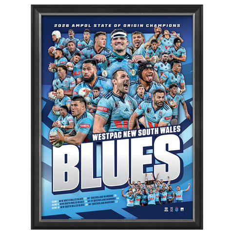 New South Wales 2026 State of Origin Champions Official Sportsprint Framed - 7566