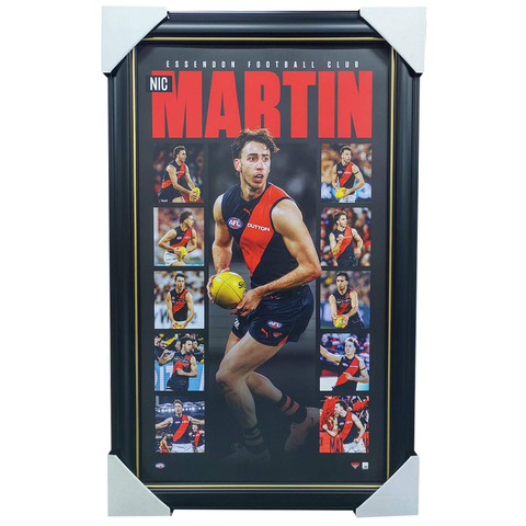 Nic Martin Essendon Official AFL Player Montage Framed - 7672