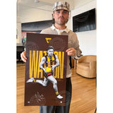 Nick Watson Hawthorn Signed Official AFL Vertiramic Print Framed - 7407