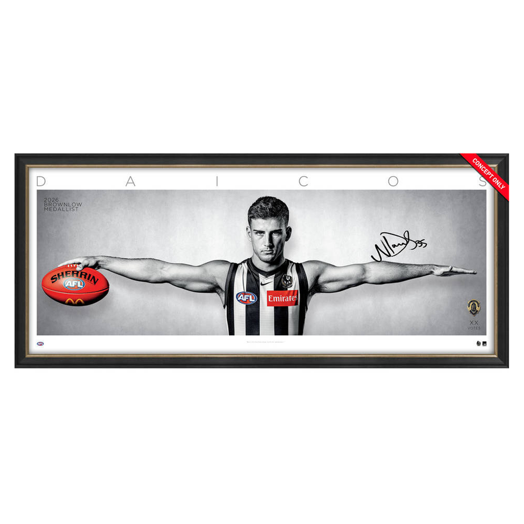 Nick Daicos Signed 2026 Brownlow Official AFL Wings Framed - 7622