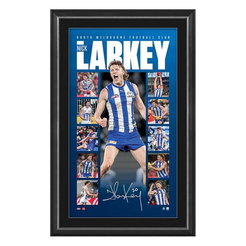 Nick Larkey Signed North Melbourne Official AFL Vertiramic Framed - 5912