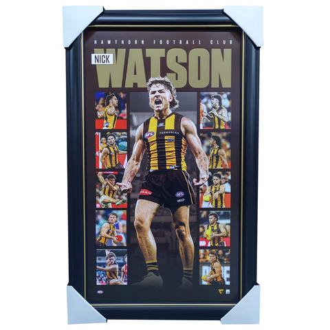 Nick Watson Hawthorn Hawks Official Montage Framed - 7581