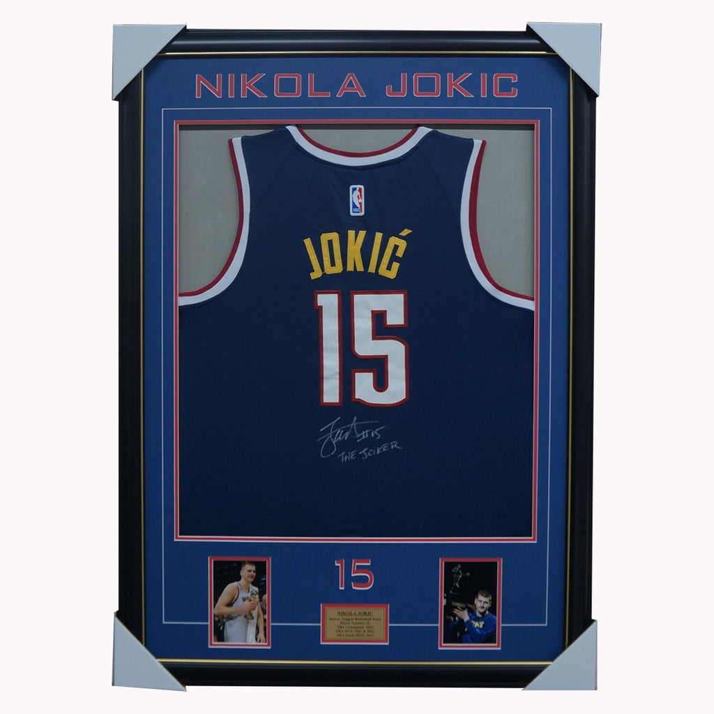 Nikola Jokic Signed Denver Nuggets NBA Jersey Framed NBA MVP - 5019