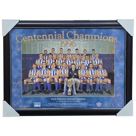 North Melbourne 1996 AFL Premiers Facsmilie Signed Print Framed - 7517