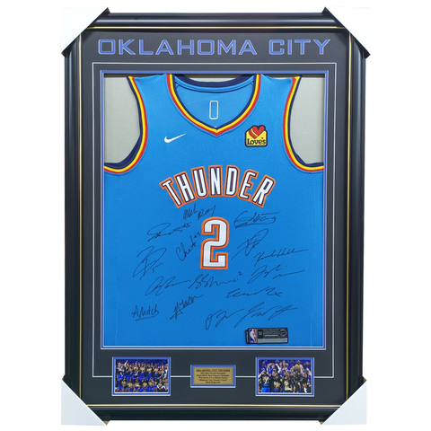 Oklahoma City Thunder 2025 NBA Champions Team Signed Jersey Framed - 7200