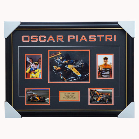 Oscar Piastri McLaren-Mercedes Formula 1 Signed Photo Collage Framed - 5901