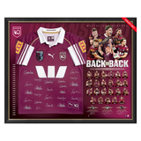 PRE-ORDER Queensland Maroons 2026 State of Origin Champions Official Signed Jersey Framed - 7554