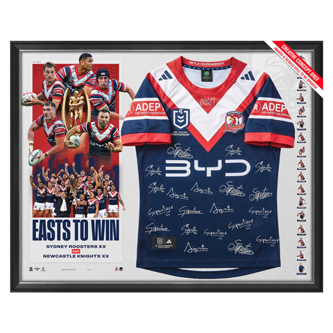 Sydney Roosters 2026 Premiers Team Signed Official NRL Jersey PRE-ORDER - 7649