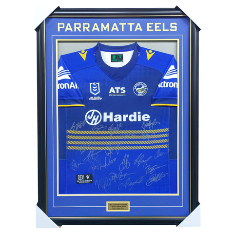Parramatta Eels 2025 Team Signed Jersey Framed - 7147