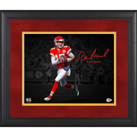 Patrick Mahomes Kansas City Chiefs NFL Facsimile Signed Framed Spotlight Photograph Framed - 5850