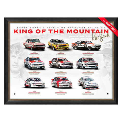Peter Brock ‘King of the Mountain’ Legacy Official Timeline Framed - 7680