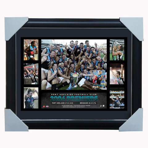 Port Adelaide Power 2004 Premiers AFL Premiergraph Framed + Signed Card Warren Tredrea - 7372