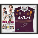 Reece Walsh Signed 2025 NRL Premiers Official Brisbane Broncos Jersey Display Framed - 7302