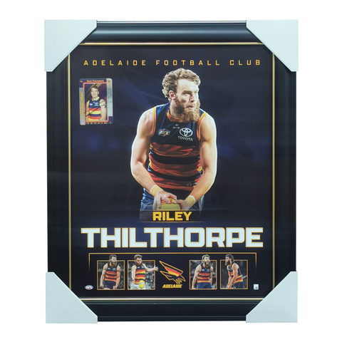 Riley Thilthorpe Adelaide Crows Official Licensed AFL Print Framed + Signed Card - 7247