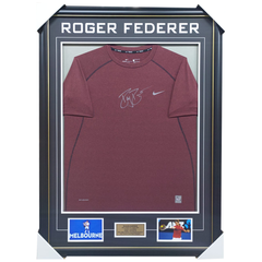 Roger Federer Signed Nike Jersey Framed 20 x Tennis Gram Slam
