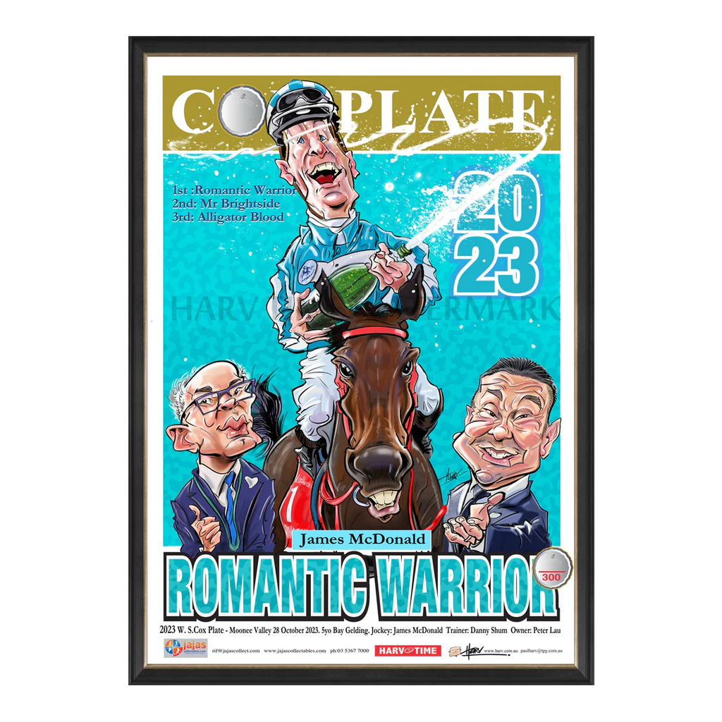 Romantic Warrior, 2023 WS Cox Plate, Harv Time Print Framed - 7548