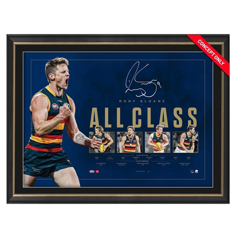 Rory Sloane Signed Adelaide Crows Official AFL Lithograph Framed - 5889