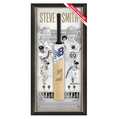 Steve Smith Australia Signed Official Bat Display Framed - 5533