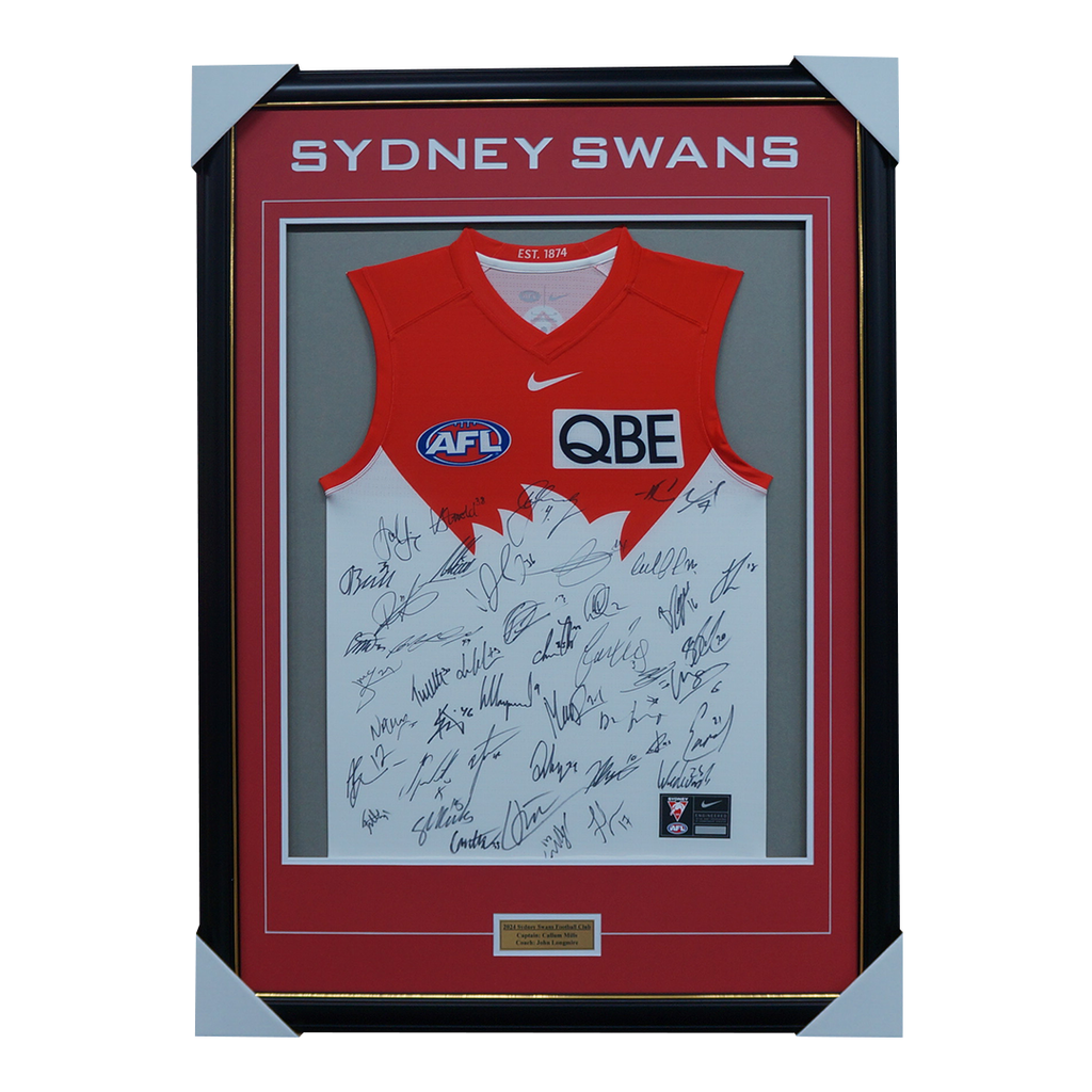 Sydney Swans Football Club 2024 AFL Official Team Signed Guernsey - 5833