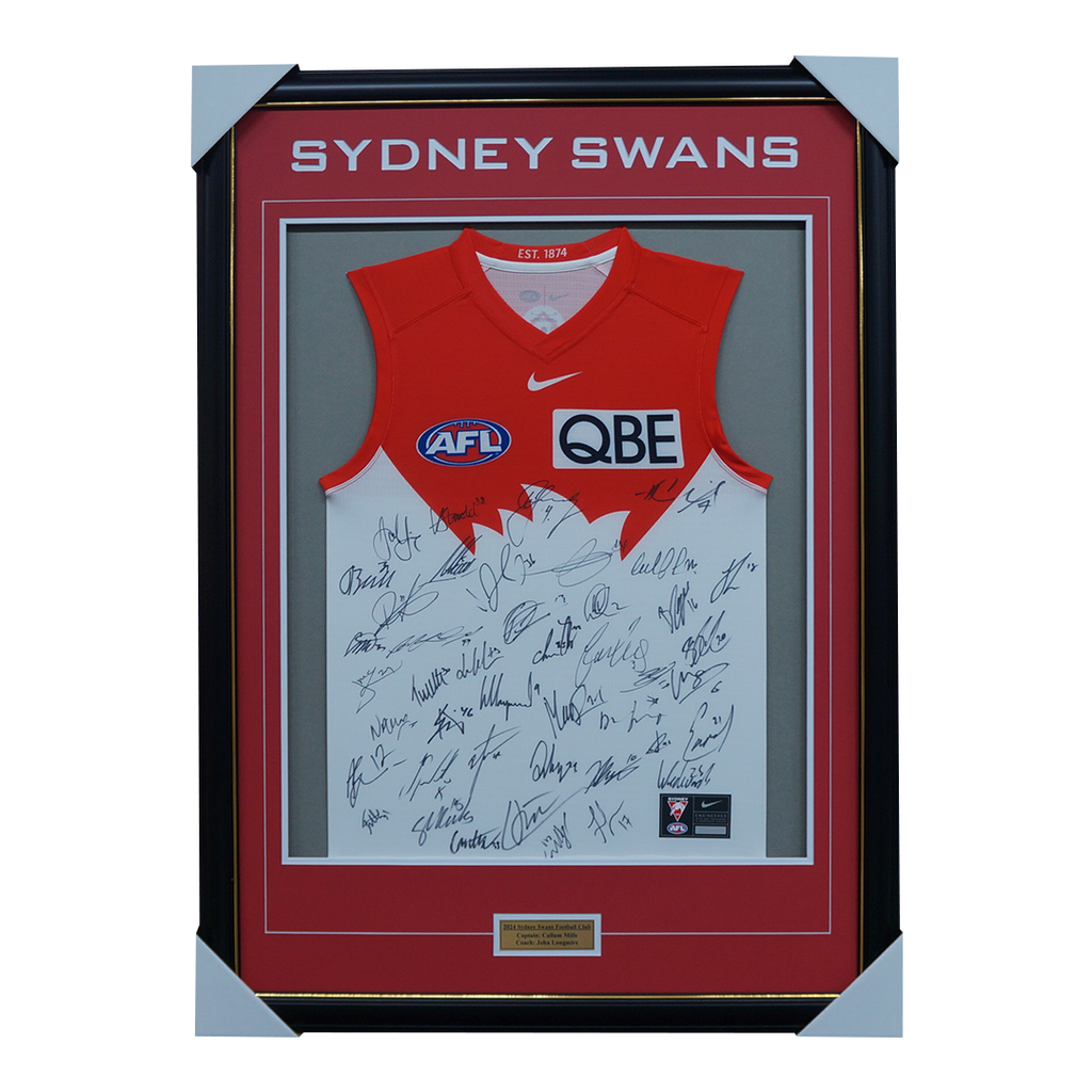 Sydney Swans Football Club 2024 AFL Official Team Signed Guernsey 5833