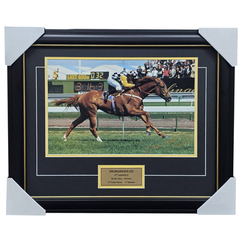 Saintly 1996 Melbourne Cup Champion Signed Darren Beadman Photo Framed - 7339