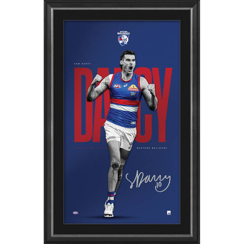 Sam Darcy Western Bulldogs Signed Official AFL Vertiramic Print Framed - 7406