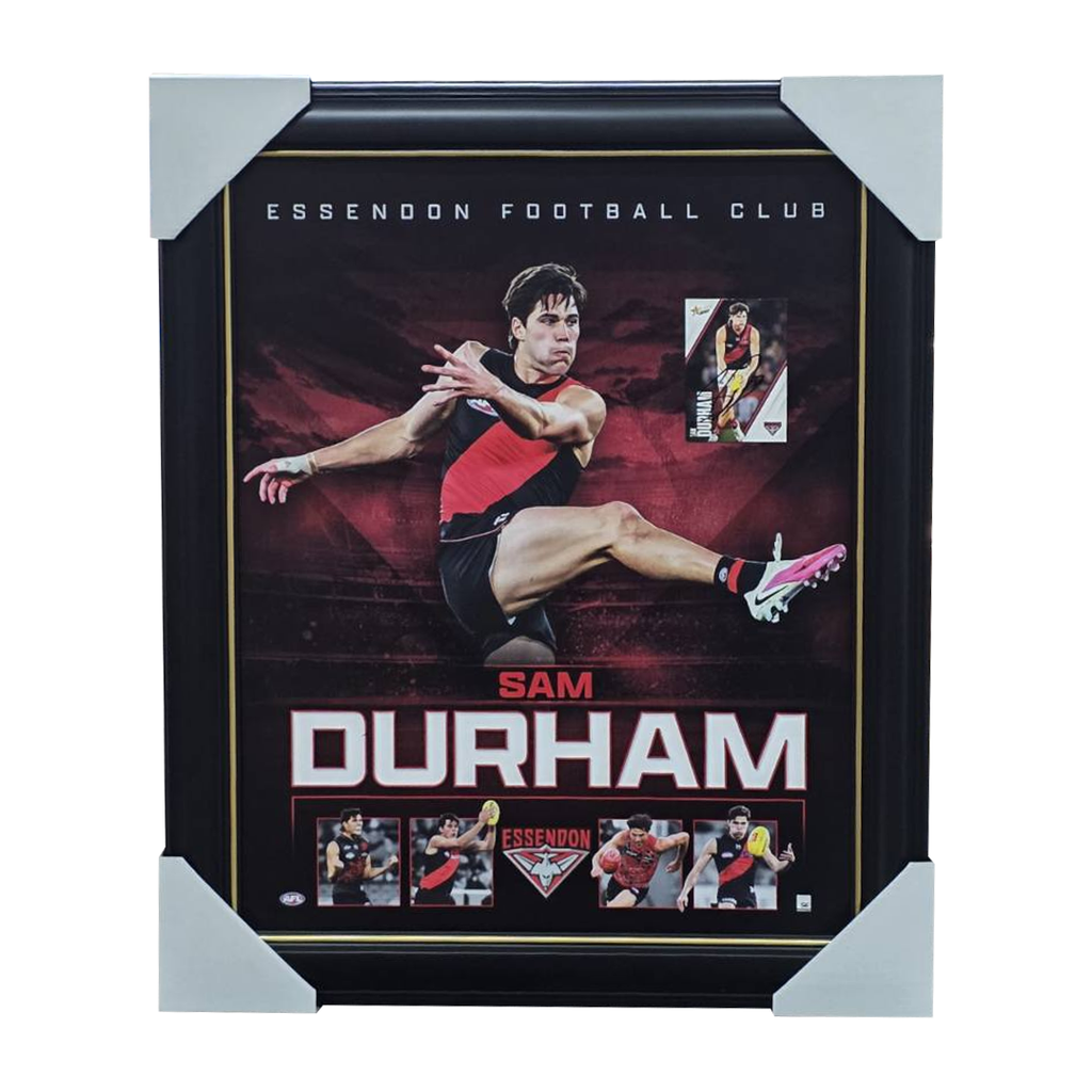Sam Durham Essendon Official Licensed AFL Print Framed + Signed Card - 7695