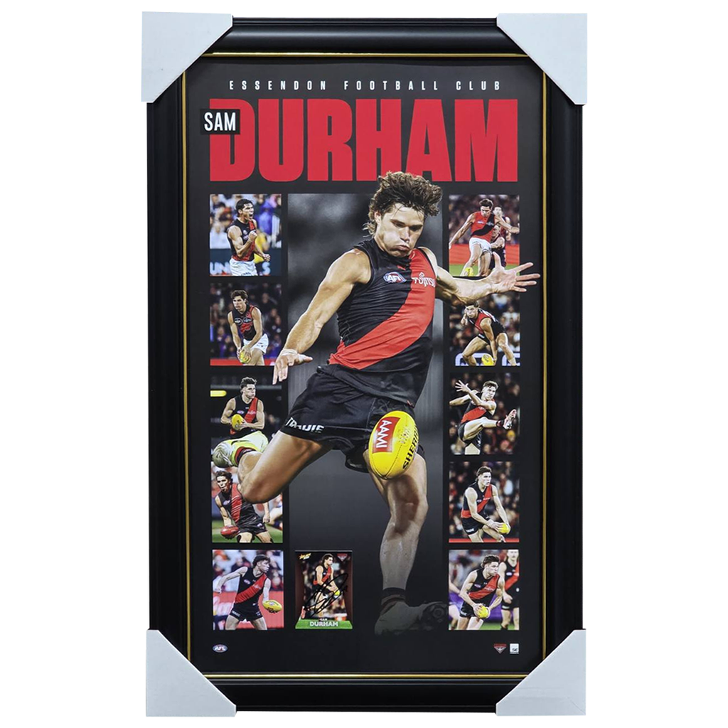 Sam Durham Essendon Print Framed + Signed Card - 7509
