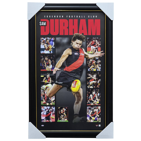 Sam Durham Essendon Print Framed + Signed Card - 7509