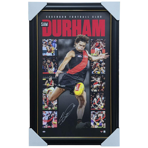 Sam Durham Signed Essendon Print Framed - 7509