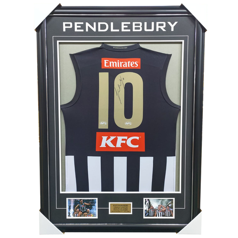 Scott Pendlebury Signed 433 Game Record Gold #10 AFL Jumper Framed - 7586