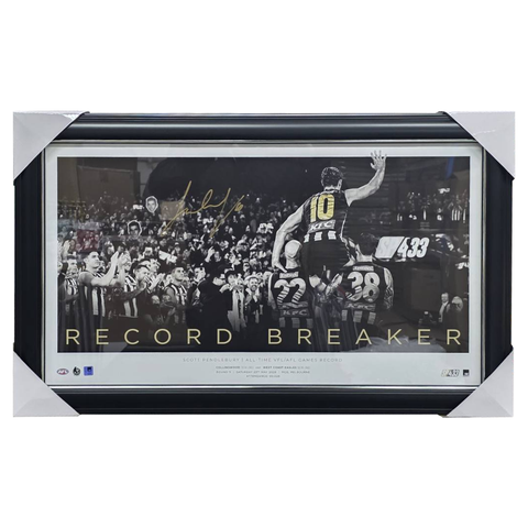 Scott Pendlebury 433 Signed Collingwood Official AFL Icons Series Framed - 7536