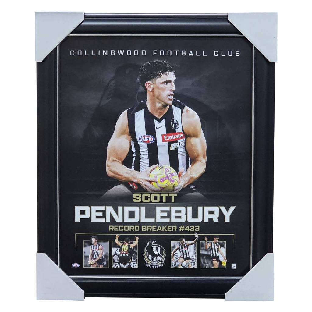 Scott Pendlebury Collingwood Record Breaking 433 Games Official AFL Player Print Framed - 7535