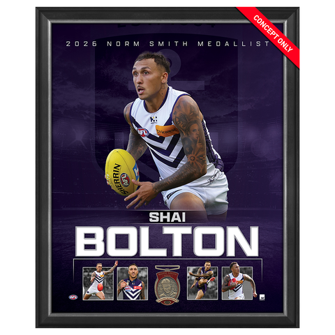 Shai Bolton Fremantle Dockers Official AFL 2026 Norm Smith Medallist Player Print Framed - 7630