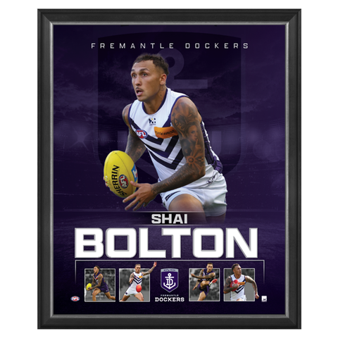 Shai Bolton Fremantle Dockers Official AFL Player Print Framed - 7630
