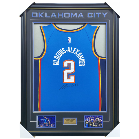 Shai Gilgeous-Alexander Oklahoma City Thunder Signed #2 Jersey Framed 2025 NBA Champions - 5838